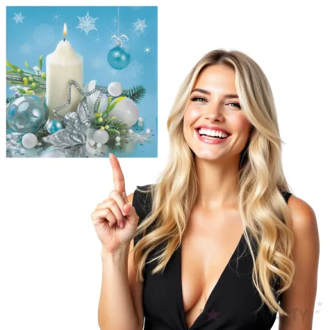 serwetki swiateczny lodowy stroik maki 33 cm 20 szt