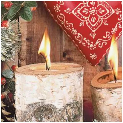 serwetki swiateczny stroik z sercem maki 33 cm 20 szt