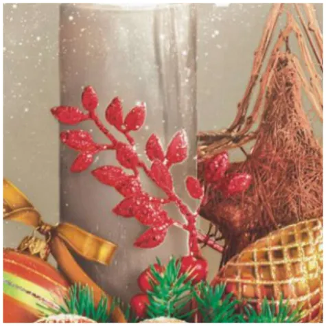 serwetki swieca bozonarodzeniowa gwiazda i bombki maki 33 cm 20 szt