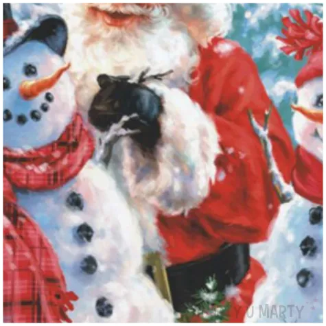 serwetki swiety mikolaj i dwa balwany maki 33 cm 20 szt