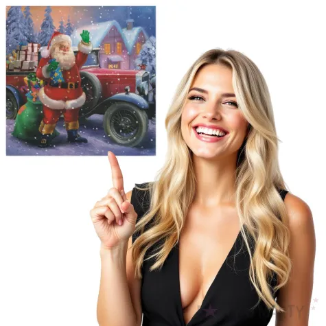 serwetki swiety mikolaj i zabytkowy samochod maki 33 cm 20 szt