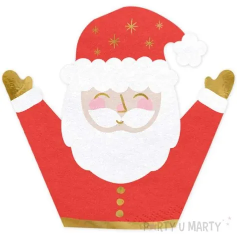 serwetki swiety mikolaj partydeco 16x15 cm 20 szt