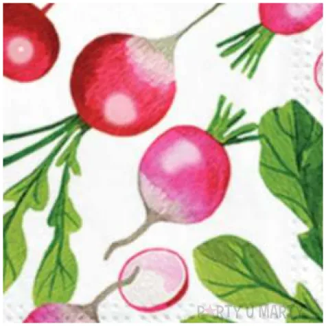 serwetki swieze rzodkiewki paw 33 cm 20 szt