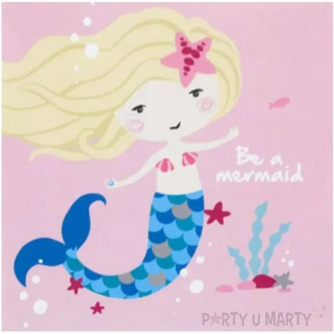 serwetki syrenka be a mermaid amscan 25 cm 20 szt