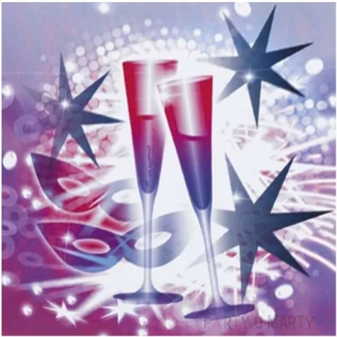 serwetki szampanska zabawa amscan 33 cm 20 szt