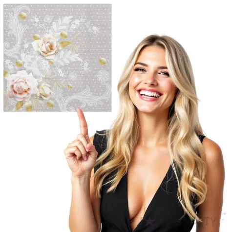 serwetki szary wzor z rozami maki 33 cm 20 szt