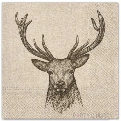 serwetki szkic jelenia paw 33 cm 20 szt