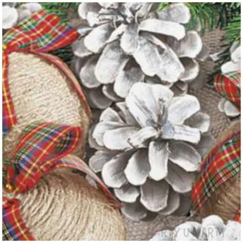 serwetki szyszki i sznurkowe bombki maki 33 cm 20 szt