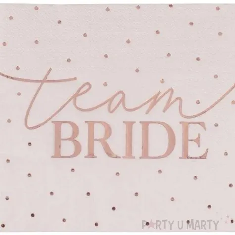 serwetki team bride rozowe godan 17x17 cm 16 szt