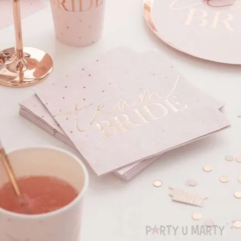 serwetki team bride rozowe godan 17x17 cm 16 szt