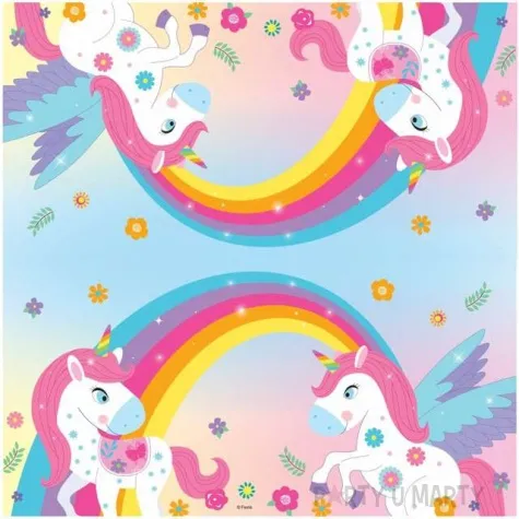 serwetki teczowy jednorozec godan 33 cm 20 szt