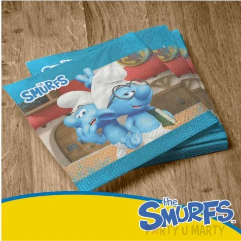 serwetki the smurfs smerf wazniak party factory 33x33 cm 20 szt