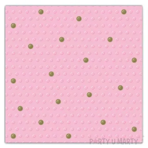 serwetki tloczone kropki rozowe paw 33 cm 20 szt