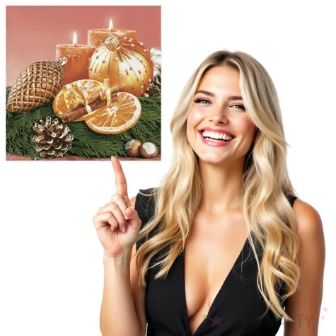 serwetki tradycyjna swiateczna kompozycja z pomarancza maki 33 cm 20 szt