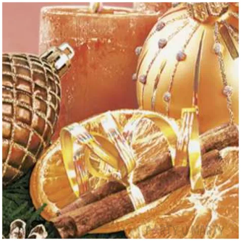 serwetki tradycyjna swiateczna kompozycja z pomarancza maki 33 cm 20 szt