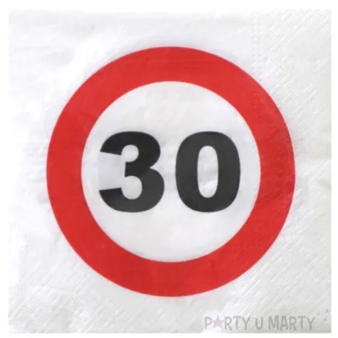 serwetki traffic 30 urodziny top ten 33 cm 20 szt