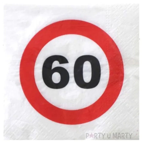 serwetki traffic 60 urodziny top ten 33 cm 20 szt