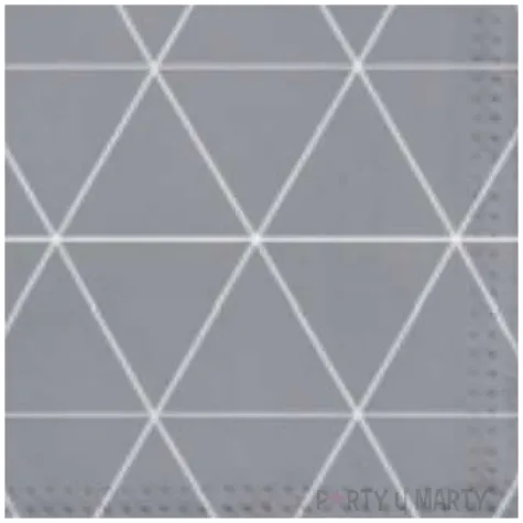 serwetki trojkatny desen szaro rozowe paw 33 cm 20 szt