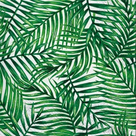 serwetki tropikalne liscie paw 33 cm 20 szt