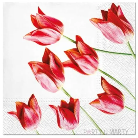 serwetki tulipany czerwone paw 33 cm 20 szt