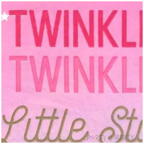 serwetki twinke twinkle little star rozowe 33cm 12 szt