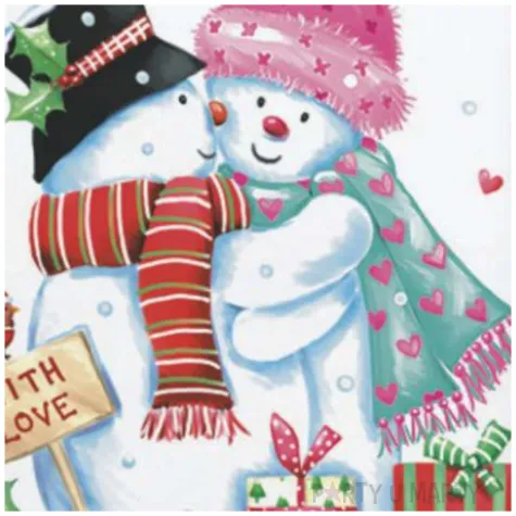 serwetki uroczy balwanek maki 33 cm 20 szt