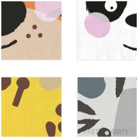 serwetki urodzinowe safari mix partypal 33 cm 20 szt