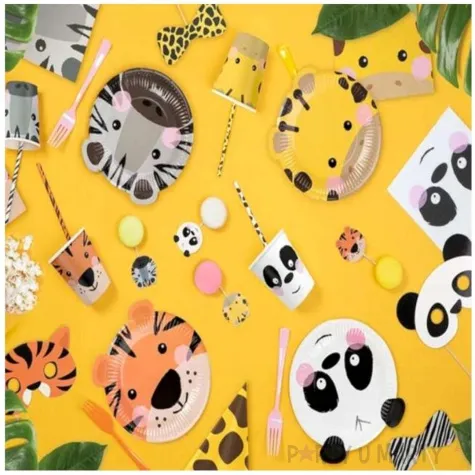 serwetki urodzinowe safari z panda partypal 33 cm 20 szt