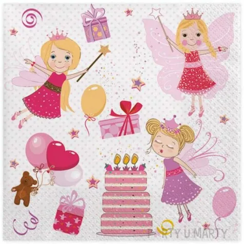 serwetki urodzinowe wrozki maki 33 cm 20 szt