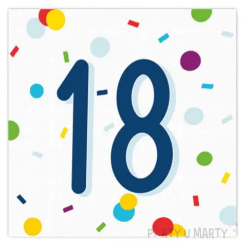 serwetki urodziny konfetti 18 amscan 33 cm 20 szt