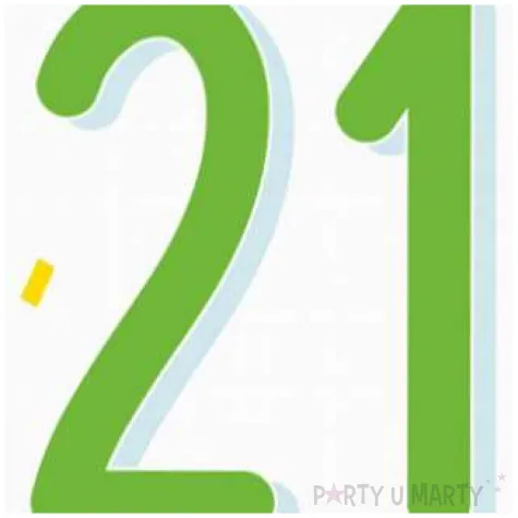 serwetki urodziny konfetti 21 amscan 33 cm 20 szt