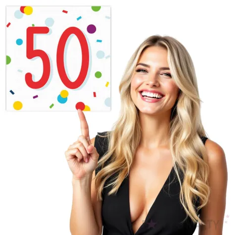 serwetki urodziny konfetti 50 amscan 33 cm 20 szt