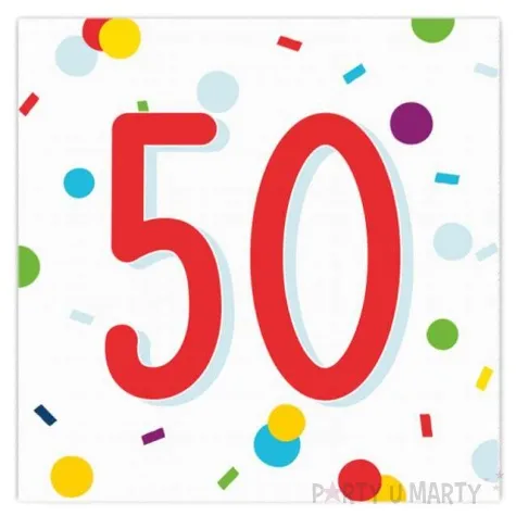 serwetki urodziny konfetti 50 amscan 33 cm 20 szt