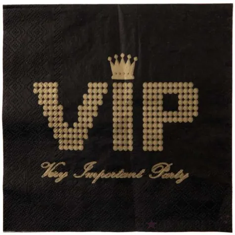 serwetki vip black 33 cm santex 20 szt