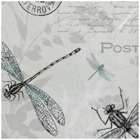 serwetki wazki na szarym tle maki 33 cm 20 szt