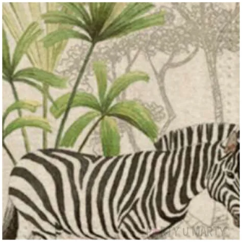 serwetki we care zebra paw 33 cm 20 szt