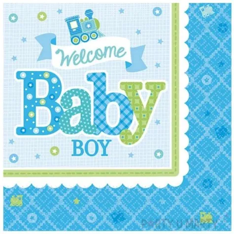 serwetki welcome baby boy 25 cm 16 szt
