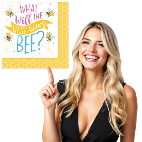 serwetki what it will bee zolte amscan 33 cm 16 szt