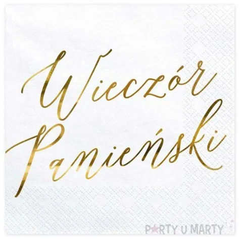serwetki wieczor panienski biale partydeco 20szt