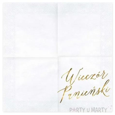 serwetki wieczor panienski biale partydeco 20szt