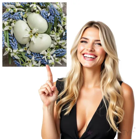 serwetki wielkanoc biale jajka i przebisniegi maki 33 cm 20 szt