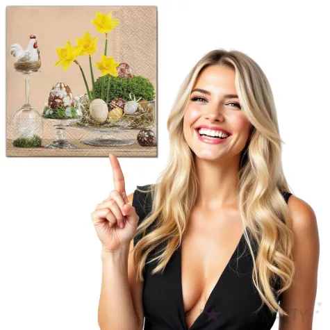 serwetki wielkanoc dekoracje maki 33 cm 20 szt