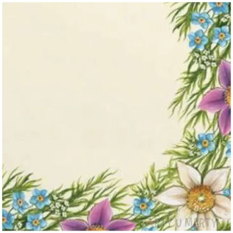 serwetki wielkanoc fioletowe kwiaty maki 33 cm 20 szt