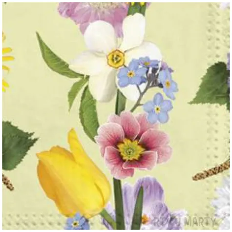 serwetki wielkanoc galazki kwiatow maki 33 cm 20 szt