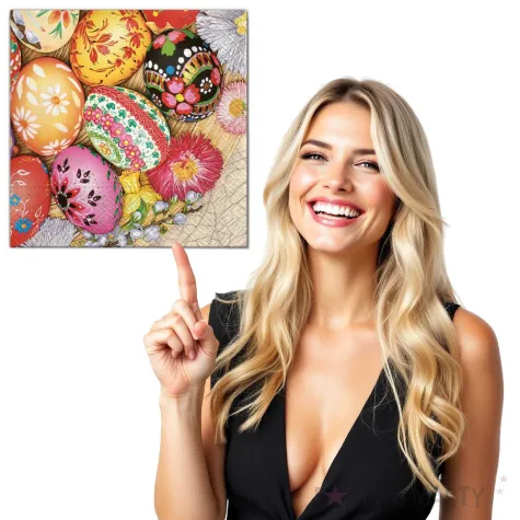 serwetki wielkanoc jajka folk maki 33 cm 20 szt