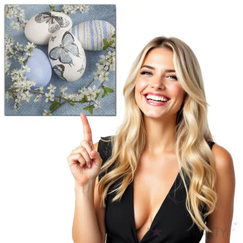 serwetki wielkanoc jajka maki 33 cm 20 szt