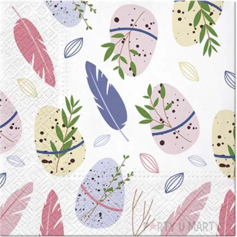 serwetki wielkanoc jajka nakrapiane paw 33 cm 20 szt