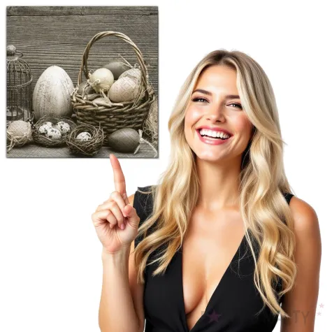 serwetki wielkanoc jajka rustykalne maki 33 cm 20 szt