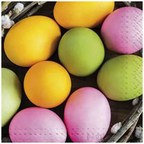 serwetki wielkanoc jajka w baziach paw 33 cm 20 szt