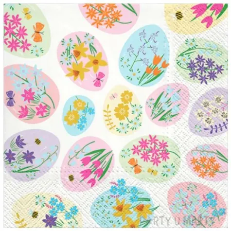 serwetki wielkanoc jajka w kwiatki paw 33 cm 20 szt